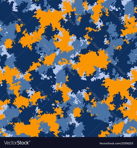 An Orange And Blue Camouflage Camo Pattern Background Eps File