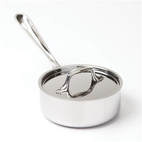 A pan suitable for induction has a bottom with a magnetic field. All-Clad 1 Quart Sauce Pan with Lid | Bloomingdale's