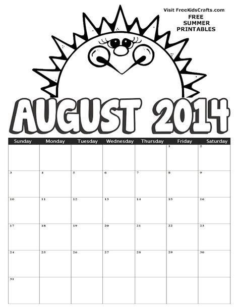 Monthly Calendar Coloring Pages Download And Print For Free