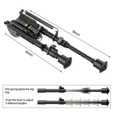 Feyachi Rifle Bipod 6 9 Inches Tactical Rifle Bipod Adjustable Height