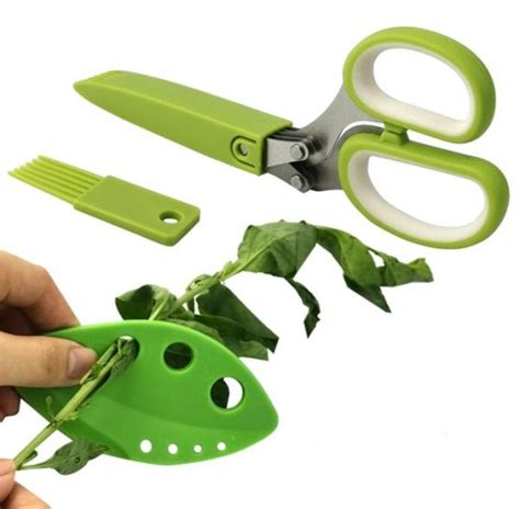 Herb Scissors With 5 Multi Stainless Steel Blades Topgoodchain Store
