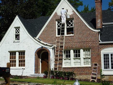Before And After Pics Of Of Painted Brick Himes White Painted Brick