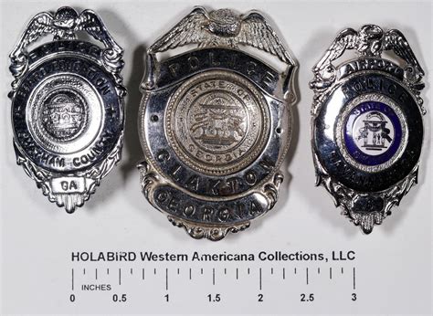 Georgia Police Badges 129116 Holabird Western Americana Collections