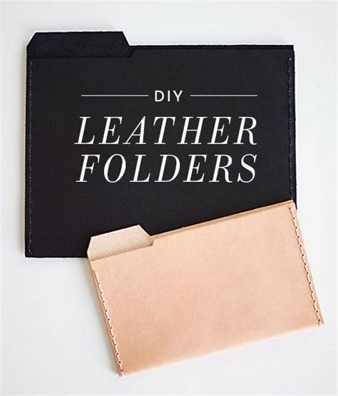 Diy Project Leather Folders Do It Yourself Projects Diy Projects To