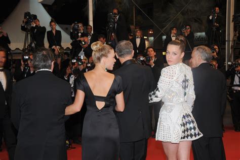 Lea Seydoux And Adele Exarchopoulos At La Vie Dadele Premiere Cannes Gotceleb