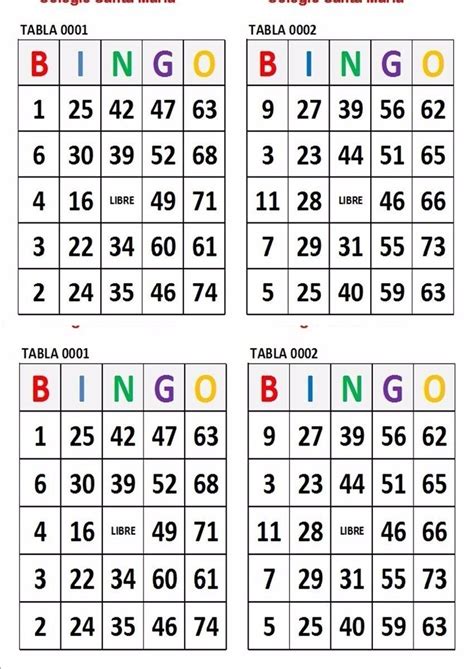 Bingo Matemático Para Imprimir Pdf