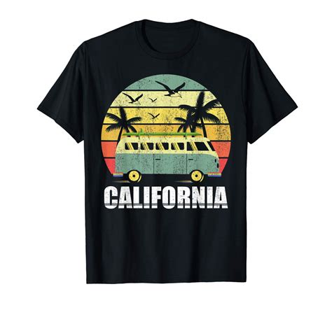 California Shirt Retro Surf Shirt Vintage Van Surfer T Shirt Minaze