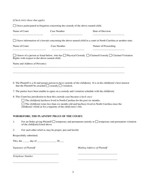 Child Custody Agreement Template For Your Needs