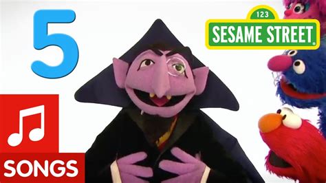 Sesame Street Number 5 Song Number Of The Day Youtube