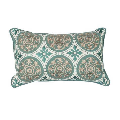 Kas Rugs Damask Motif Tealcream Decorative Pillow Pill21912x20 The