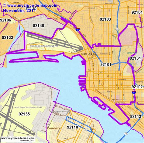 Zip Code Map Of 92101 Demographic Profile Residential