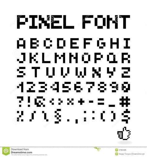 This page should have everything. Pixel Font, Isolated Vector Letters, Alphabet Illustration ...