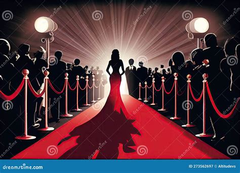 A Glamorous Red Carpet Event With Paparazzi Celebrities And Fans In