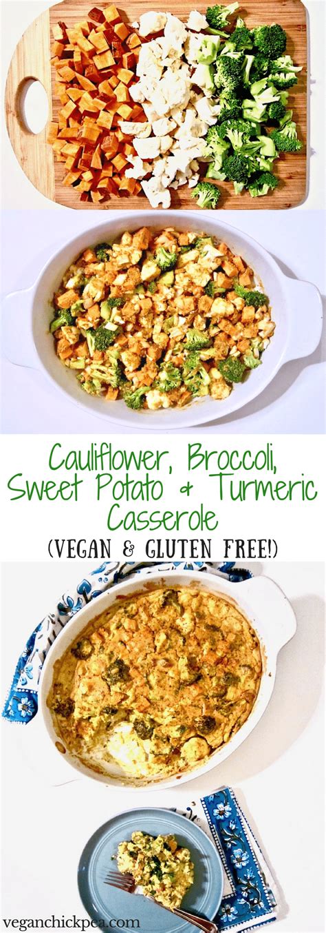 Looking for an easy thanksgiving potato salad? Cauliflower, Broccoli & Sweet Potato Turmeric Casserole ...