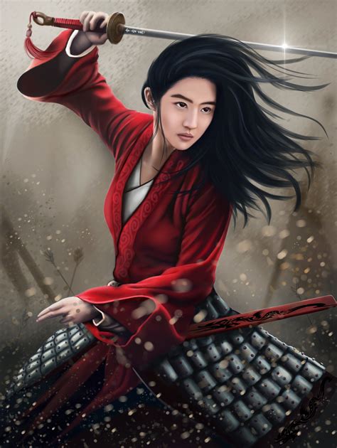 artstation chinese female warrior mulan