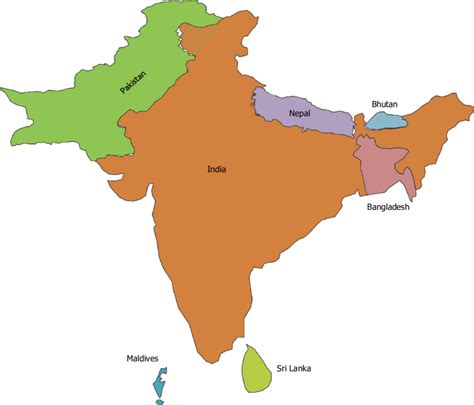 South Asia Map Bangladesh Gianna Cristionna