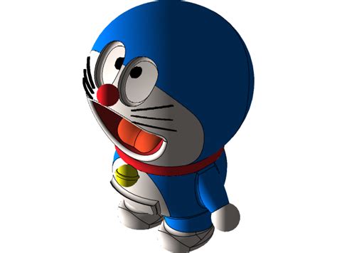 Doraemon 3d Cad Model Library Grabcad