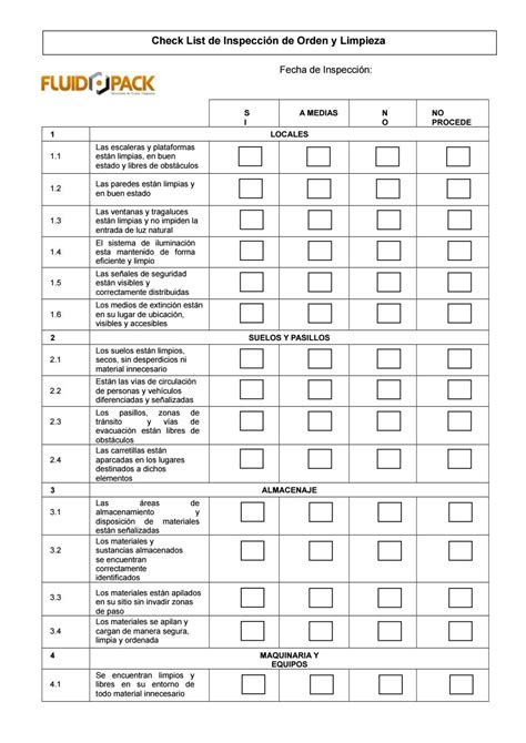 Formatos Check List Xls IMAGESEE