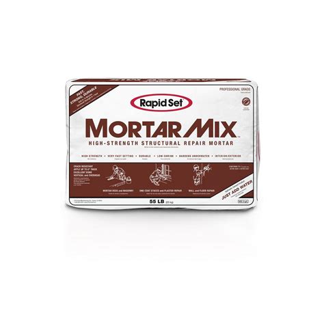 Check spelling or type a new query. Rapid Set 55 lb. Mortar Mix-04010055 - The Home Depot