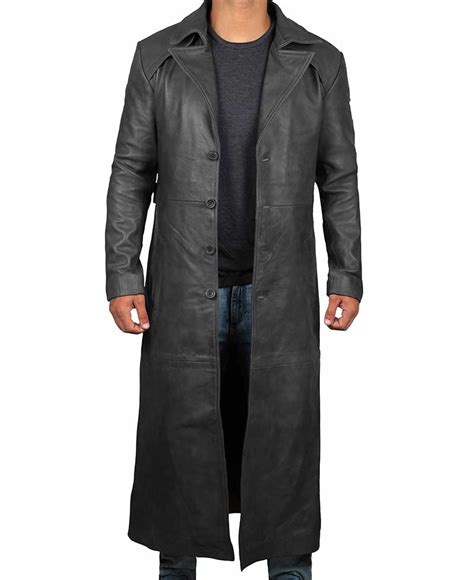 Aliexpress carries many mens winter coat black for men related products, including waist coat for men fashion jackets , slim fitted winter coats for girls , casual winter coats for women solid colors. Mens Black Full Length Leather Coat | Long Trench Coat