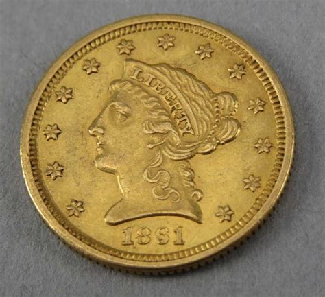 1861 Gold 2 12 Dollar Liberty Head Coin