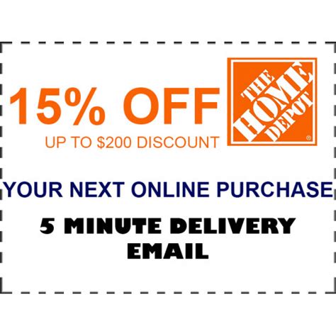 Shop online today and save big on top brands that you trust. Home Depot Coupon 15% Off Your Online Order