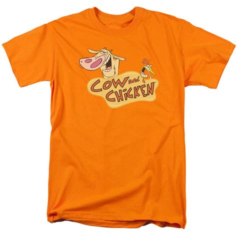 Cow And Chicken Logo Licensed Adult T Shirt Cartoon T Shirt Men Unisex New Fashion Tshirt Loose
