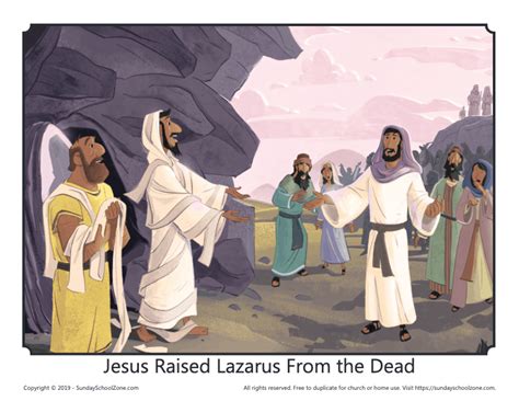 Jesus Raised Lazarus From The Dead Teaching Picture On Ssz