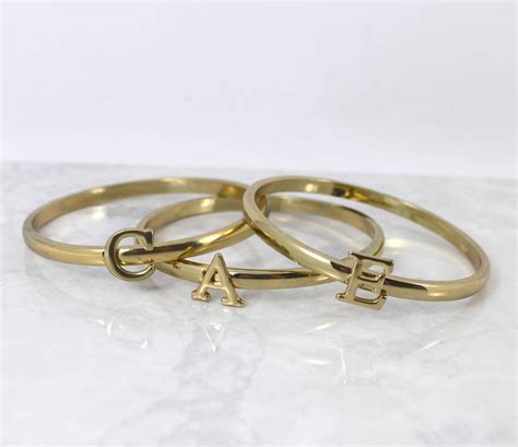 Personalised Gold Plated Initial Alphabet Bracelet By Lucy Loves Neko
