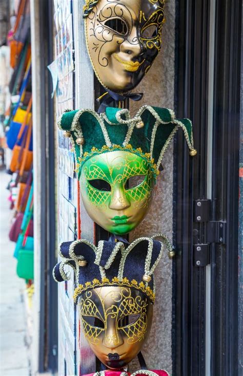 Masquerade Venetian Masks On Sale In Venice Italy Editorial