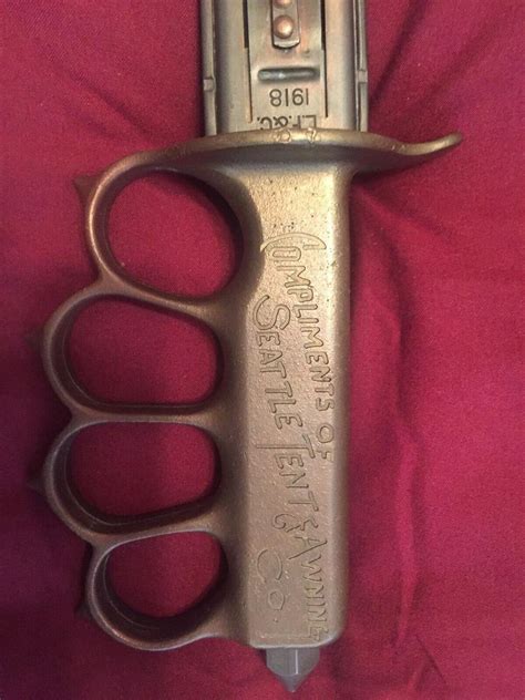 1918 L F And C Wwi Trench Knife Original Seattle Tent And Awning Co