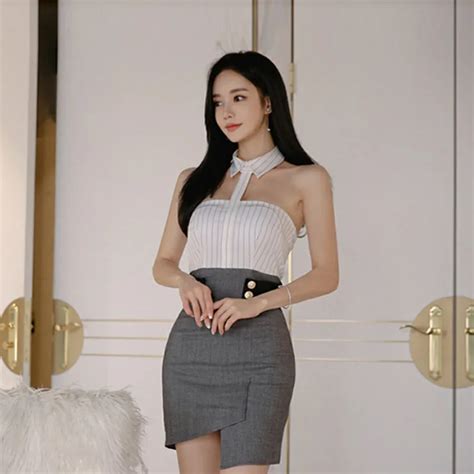 Sexy Halter Backless Patchwork Bodycon Dress Women Summer Korean Style