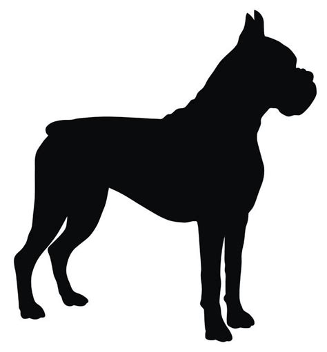 Boxer Silhouette Boxer Dog Tattoo Boxer Dogs Dog Silhouette