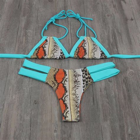 New Wrapped Sexy Bikini Set Push Up Strappy Bikini Swimsuit Swimwear W