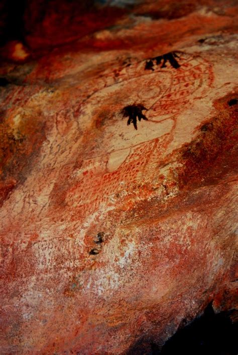 Aboriginal Rock Art Showing Wandjina Figures At Truscott The Kimberley