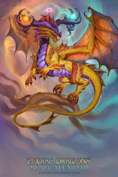 2020 Zodiac Dragons Calendar Libra By The Sixthleafclover On Deviantart