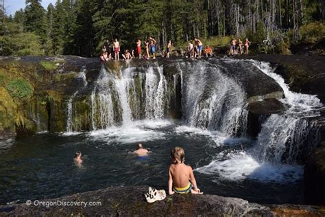 South Umpqua Falls Water Slide And Swimming Oregon Discovery