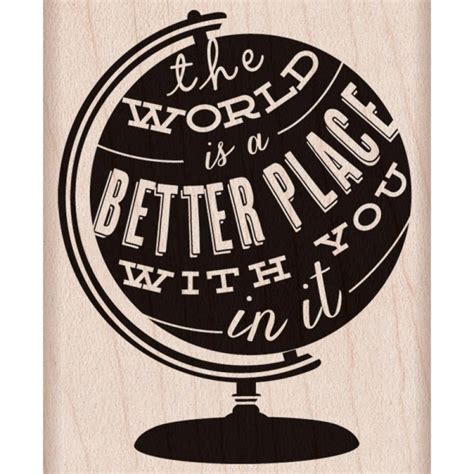 Hero Arts Mounted Rubber Stamps 25″x2″ The World Ink About It On The Go