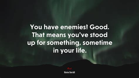 646520 You Have Enemies Good That Means Youve Stood Up For Something Sometime In Your Life