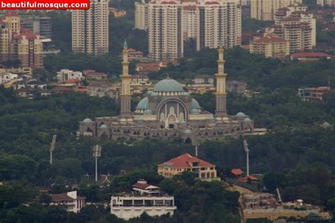 The masjid wilayah persekutuan's architecture is a blend of many other famous mosques designs such as the blue mosque in turkey. World Beautiful Mosques Pictures