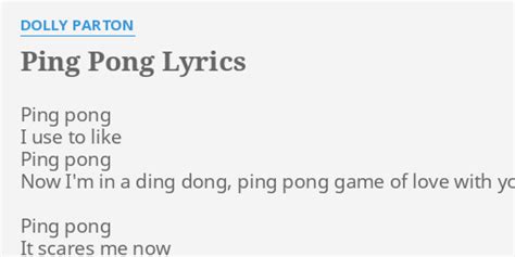 pingpong lyrics