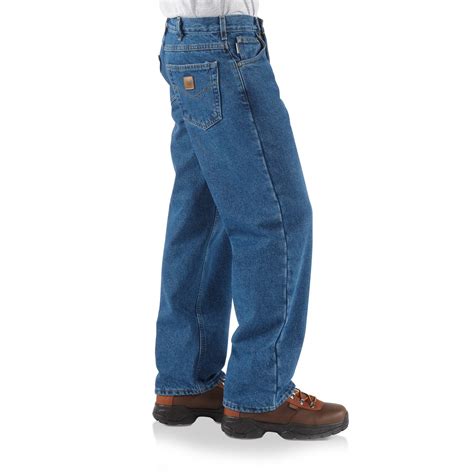Carhartt B172 Relaxed Fit Flannel Lined Jeans For Big And Tall Men