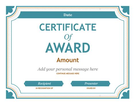 T Certificate Award