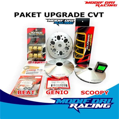 Promo Beat Genio Paket Full Upgrade Kirian Cvt Bubut Custom Rumah Roler