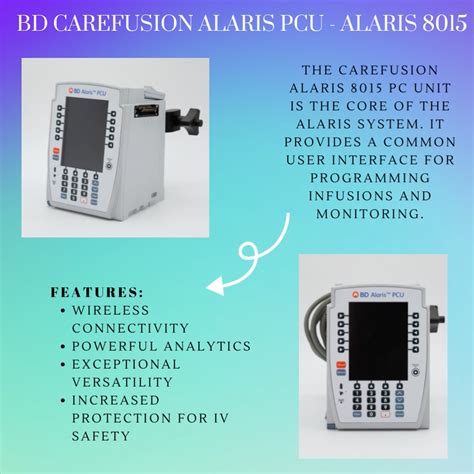 The CareFusion Alaris 8015 PC Unit Is The Core Of The Alaris System It