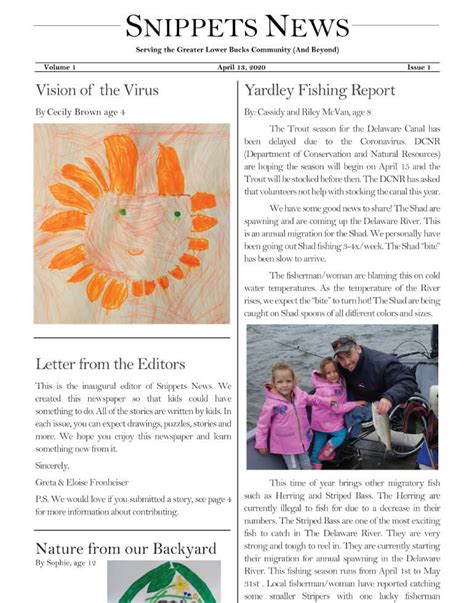 Newspaper Editorial Example For Kids