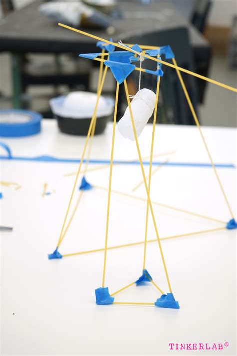 Spaghetti Tower Marshmallow Challenge Tinkerlab