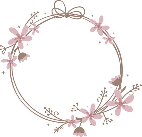 Frame Bulat Bunga Bunga Gambar Vektor Gratis Di Pixabay