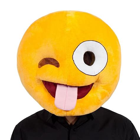 Crazy Emoji Face Mask For Funny Novelty Phone Masquerade Fancy Dress