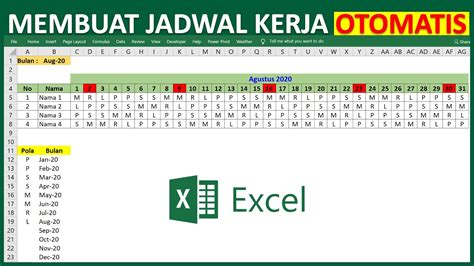 Membuat Jadwal Piket Dengan Excel Excel Dan Rumus Microsoft Excel Hot